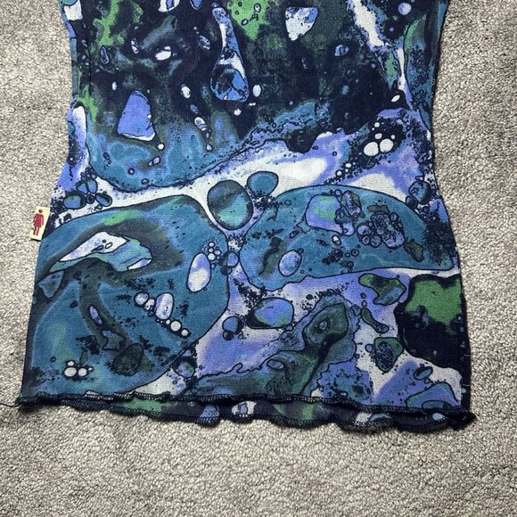 Vintage JPG Jean Paul Gaultier Mesh Bacteria SS 2001 Top Womens M Medium Tank - Picture 6 of 15
